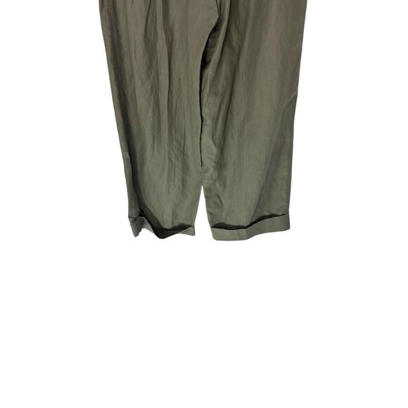 Cambio Pants Gray Basic Casual‎ Linen Blend Relaxed Cropped Pants Size 10 - Picture 8 of 15